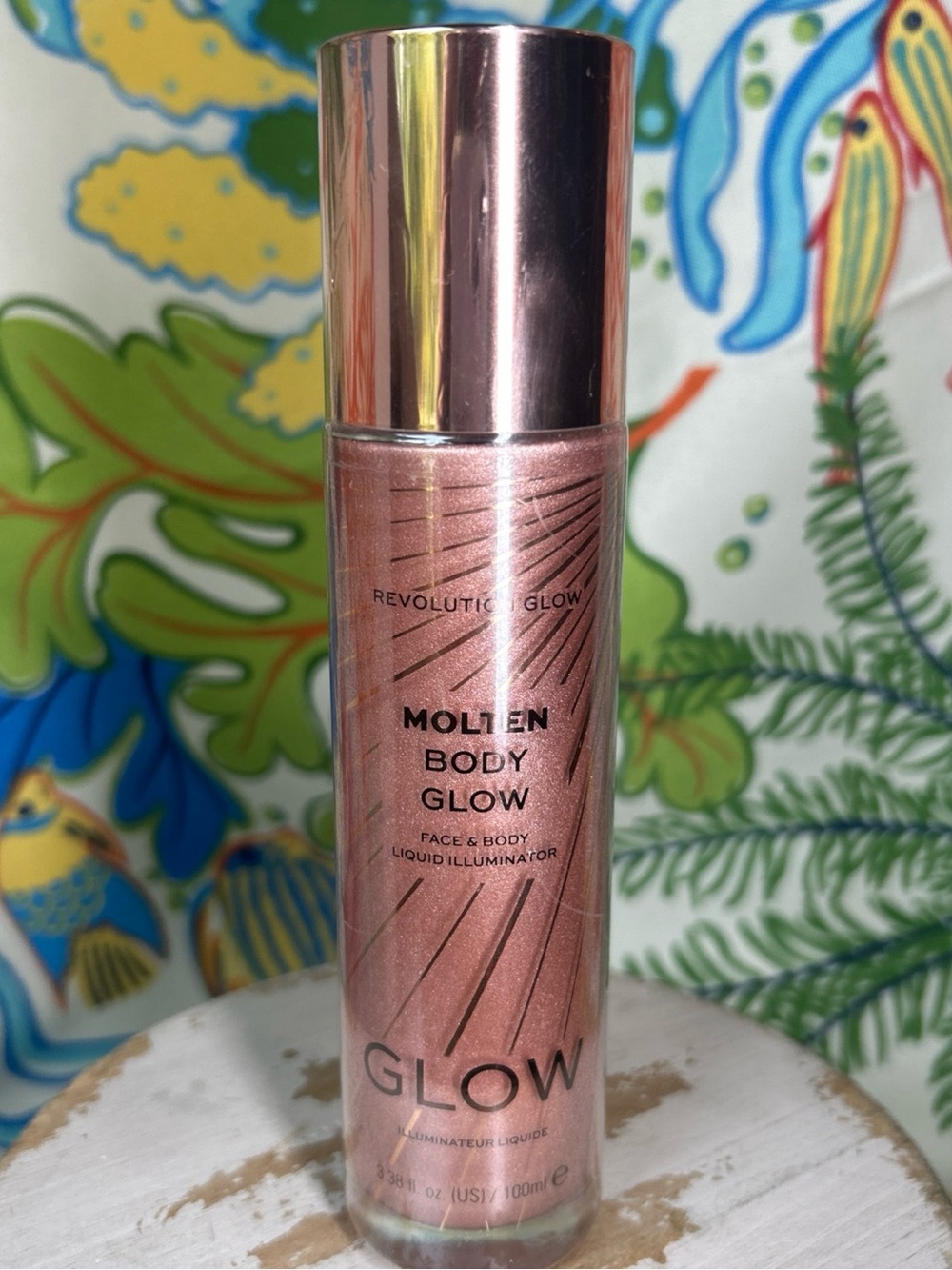Revolution Glow Molten Body Glow Rose Gold Liquid Illuminator Face Body